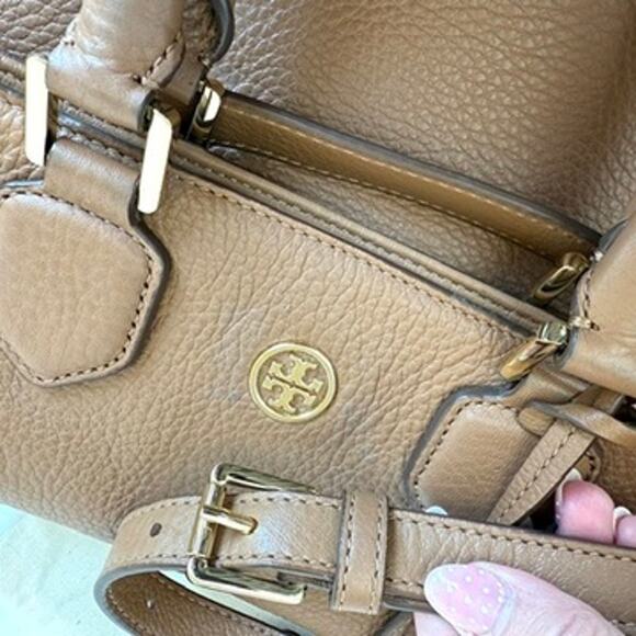 TORY BURCH Robinson Foldover Messenger Bag Brown Leather Crossbody Tote4 - Picture 13 of 13